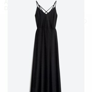 Market & Spruce Black Maxi Slip Dress Night Out